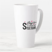 賛美すごいカッコいい先生ことわざ カフェラテマグ (右アングル)