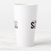 賛美すごいカッコいい先生ことわざ カフェラテマグ (正面)