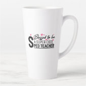 賛美すごいカッコいい先生ことわざ カフェラテマグ (右)