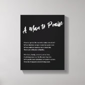 「賛美すべき人」 キャンバスプリント (正面)