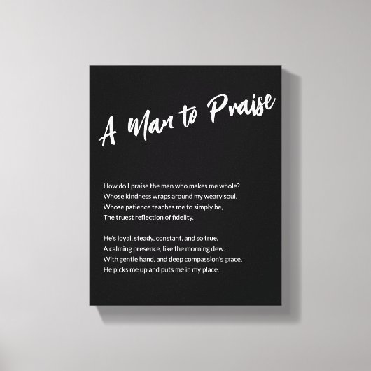 「賛美すべき人」 キャンバスプリント (正面)