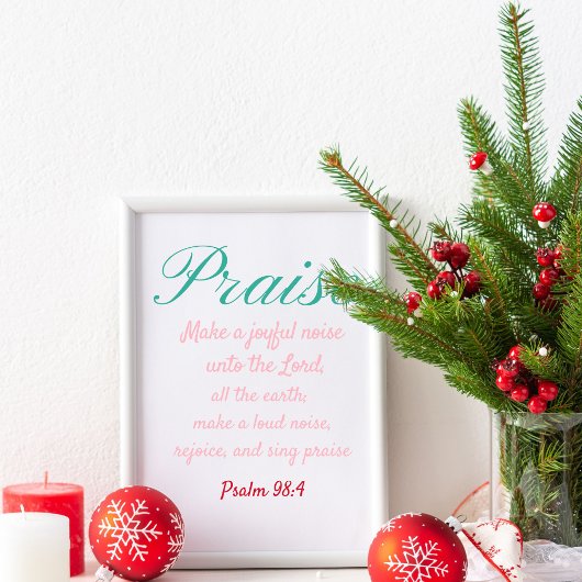 賛美と喜び 詩篇98:4 シーズンカード