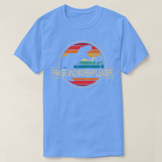 賛美と崇拝のリーダー恐竜 Tシャツ (デザイン正面)