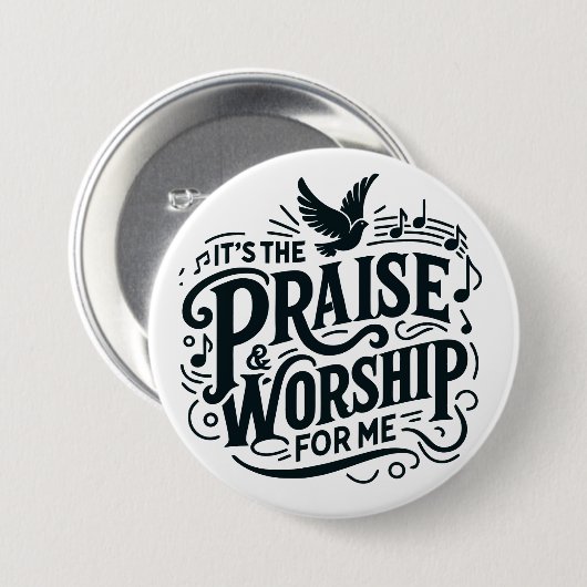 賛美と崇拝 缶バッジ (正面&裏面)