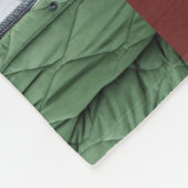 賛美と感謝6フォトコラージュのマルーン フリースブランケット (角)