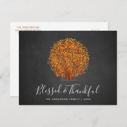 賛美と感謝 | 感謝祭はがき ポストカード (正面/裏面)