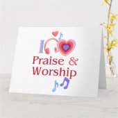 賛美と賛美のグリーティングカードが大好き カード (黄色い花)