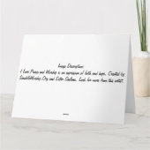 賛美と賛美のグリーティングカードが大好き カード (裏面)