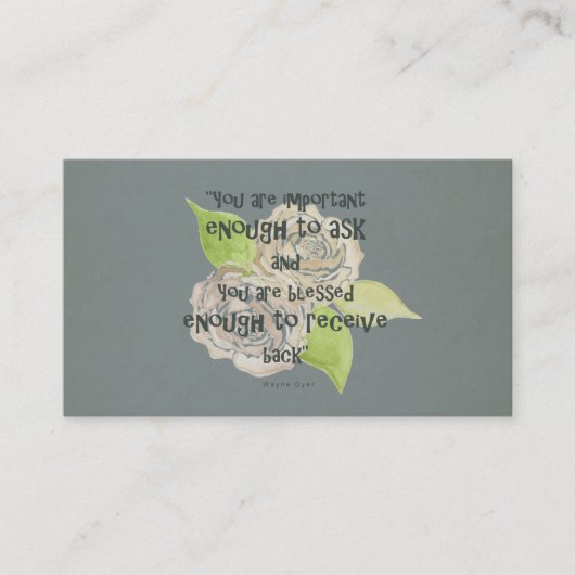 賛美と重要な情報を受け取る頼にも必要 名刺 (正面)