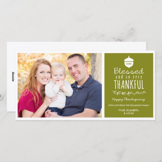 賛美と非常に感謝の気持ちを与える写真カード シーズンカード (正面/裏面)