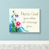 賛美の神のフローラキャンバス キャンバスプリント (インサイチュ (ウッドフロア))