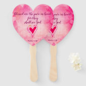 賛美はハートの中で純粋である – マタイ5:8 ハンドファン (正面&裏面)