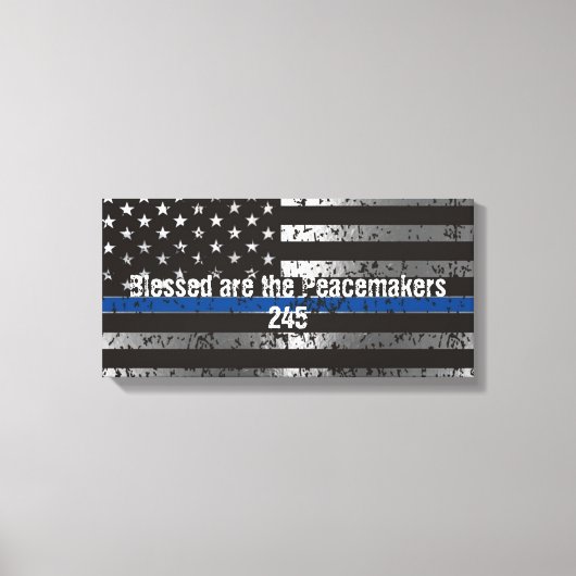 賛美はバッジ番号を持つ平和構築者 キャンバスプリント (正面)