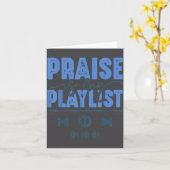賛美は私のプレイリスト クリスチャン礼拝音楽の引用 カード (黄色い花)