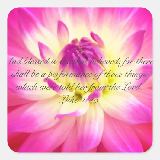 賛美は誰だ信じろ スクエアシール (正面)