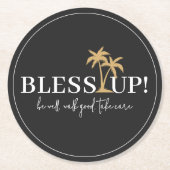 賛美アップ飲み物用コースター ラウンドペーパーコースター (正面)