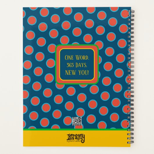 賛美インスパイアかわいらしフローラパーソナライズされたおもしろい プランナー手帳 (裏面)