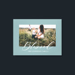 賛美エレガントスタイリッシュ家族 キャンバスプリント<br><div class="desc">賛美エレガントスタイリッシュ写真ファミリデザイン。アヒルの卵の青の背景色が可能でカスタマイズある。</div>