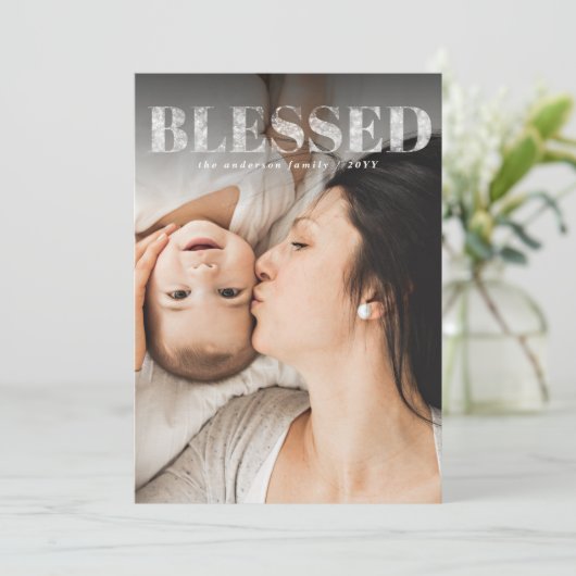 賛美エレガント写真ホリデーカード シーズンカード (スタンド正面)