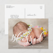 賛美エレガント書写真ホリデー ポストカード (正面/裏面)