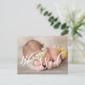 賛美エレガント書写真ホリデー ポストカード (スタンド正面)