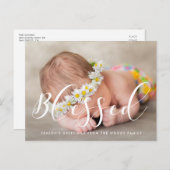 賛美エレガント書写真ホリデー ポストカード (正面/裏面)