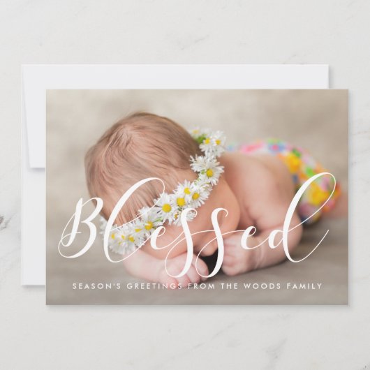 賛美エレガント書感動的写真 シーズンカード (正面)