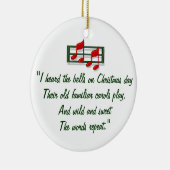 賛美オーナメント「クリスマスの鐘を聞いた」 セラミックオーナメント (右)