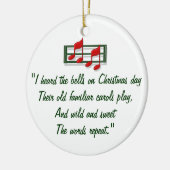 賛美オーナメント「クリスマスの鐘を聞いた」 セラミックオーナメント (左)