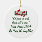 賛美オーナメント「クリスマスの鐘を聞いた」 セラミックオーナメント (裏面)