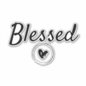 賛美カスタムハートカットのビニールシール シール (正面)