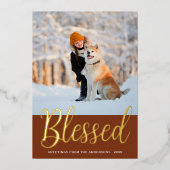 賛美カスタム写真 箔シーズンカード (正面)