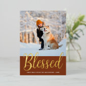 賛美カスタム写真 箔シーズンカード (立ち正面)