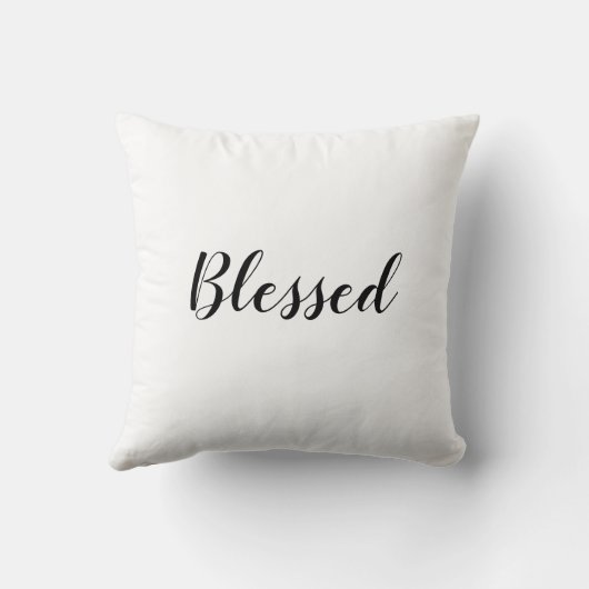 賛美カスタム白黒文字かわいい クッション (裏面)