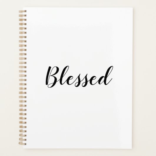 賛美カスタム白黒文字かわいい プランナー手帳 (正面)