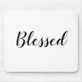 賛美カスタム白黒文字かわいい マウスパッド (正面)