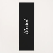 賛美カスタム白黒文字エレガント ヨガマット (正面)