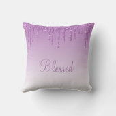 賛美ガーリーグリッタードリッきらきら光るプタイポグラフィオンブレ クッション (裏面)