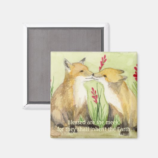 賛美キツネ マグネット (正面/裏面)