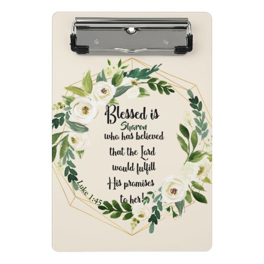 賛美キリスト教名信じは彼女 ミニクリップボード (正面)
