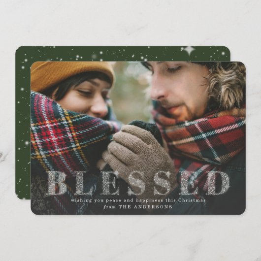 賛美クリスマスの写真。 シーズンカード (正面/裏面)