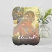 賛美クリスマスモダン写真ホリデーフォト シーズンカード (スタンド正面)