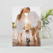 賛美クリスマス休日手書きの脚本写真 シーズンカード (スタンド正面)