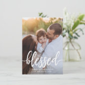 賛美クリスマス休日手書きの脚本写真 シーズンカード (スタンド正面)