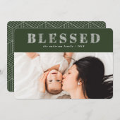 賛美クリスマス写真のホリデーカード シーズンカード (正面/裏面)