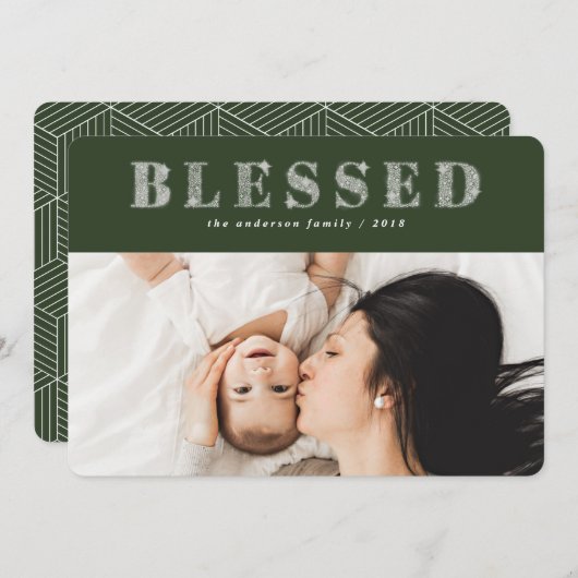 賛美クリスマス写真のホリデーカード シーズンカード (正面/裏面)