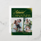 賛美クリスマス箔の祭日はがき 箔シーズンポストカード (正面/裏面)