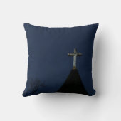 賛美ザハウス白熱［赤熱］光を放つクロスブルー クッション (裏面)