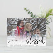 賛美シルバーグリッターラージ・フォト・ホリデー・カード シーズンカード (スタンド正面)