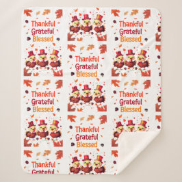 賛美スタイリッシュ感謝の感謝祭 シェルパブランケット